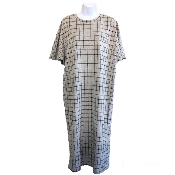 Zara Trafaluc Woman’s Checkered Lagenlook Midi Dress Size L - Picture 1 of 10